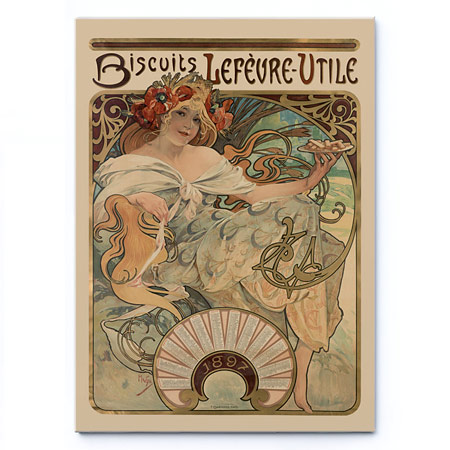 Sušenky / Biscuits / Lefèvre-Utile (1896) - Alfons Mucha