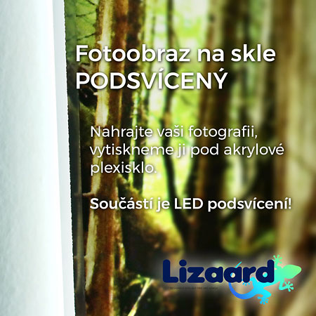 Podsvícený fotoobraz na akrylátovém skle