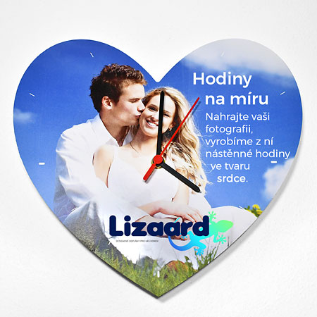 Nástěnné hodiny Srdce s vaší fotografií