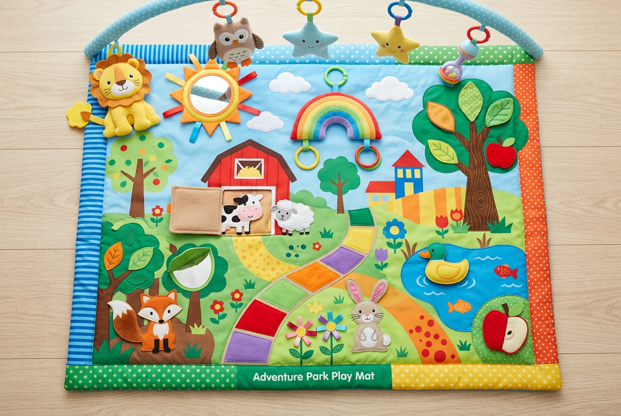 Dětská hrací podložka na podlahu 135x135cm